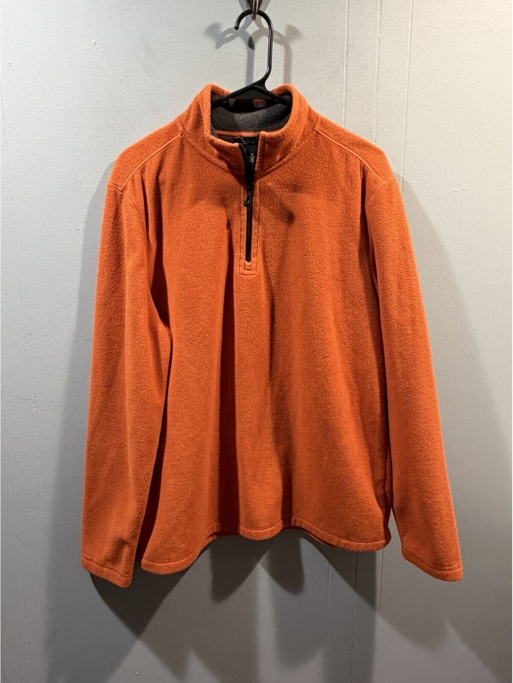 Mens Bass 1/4 Zip Pullover Sweater Size Medium Bronze Color